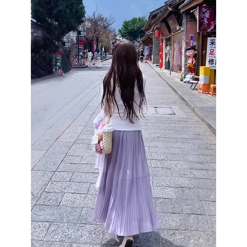 

Юбки плиссированные женские, с оборками, до колена, для школьной формы, осенние, традиционные, для девочек, практичные, скромные, простые, консервативные