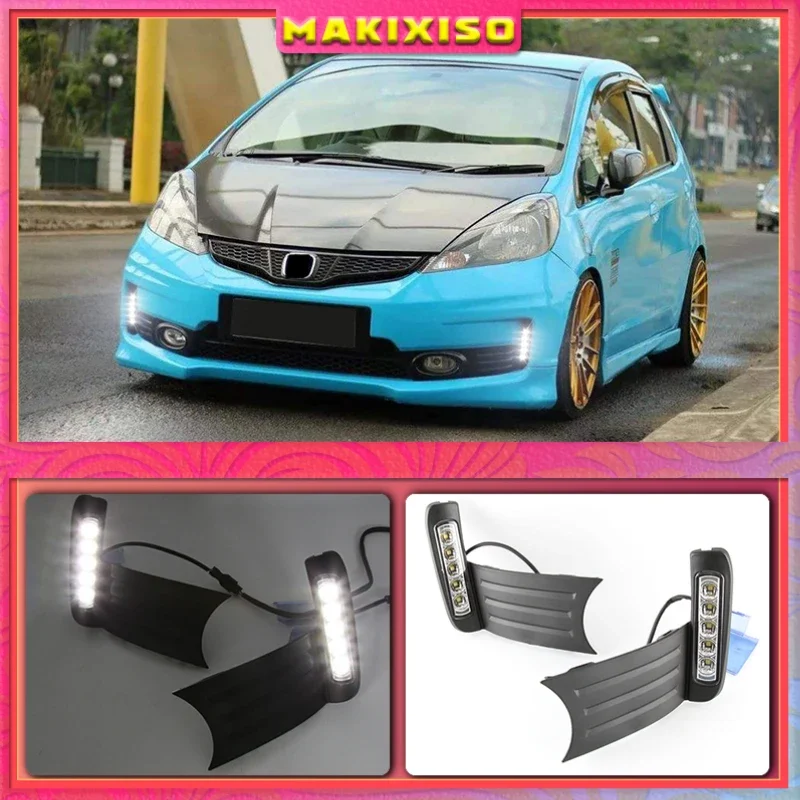 

1Pair LED Daytime Running Lights LED DRL fog lamp for Honda Jazz fit 2011-2013