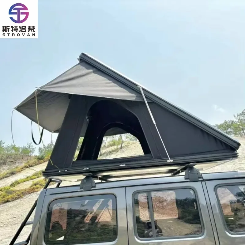 STLF LZS Wild Cloud 4WD Light Weight Aluminum Triangle Car Roof Top Tent with Awning Automatic Hard Shell Waterproof for Outdoor