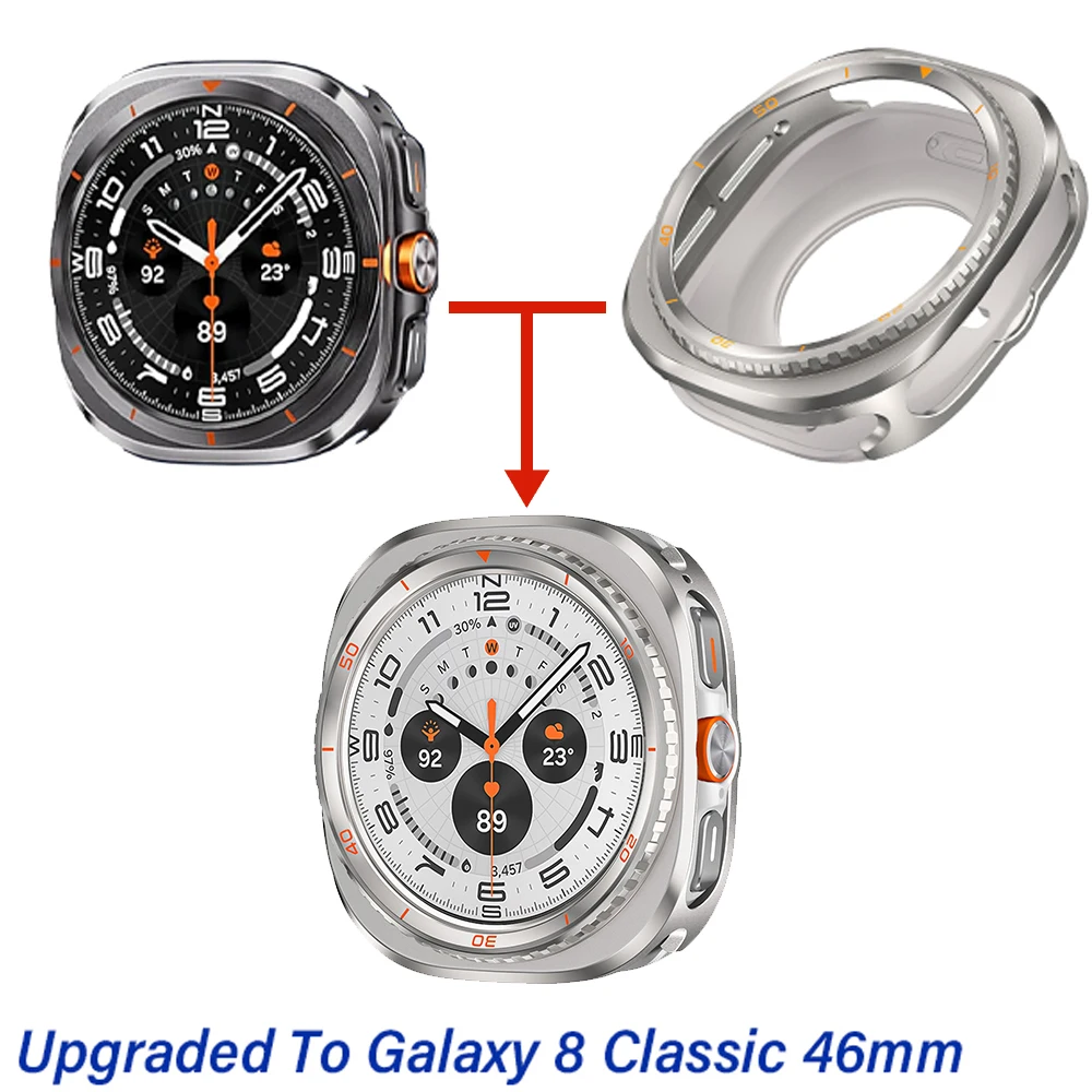 حافظة من سبائك الألومنيوم لساعة سامسونج جالاكسي الترا 2025 47 مللي متر غطاء فاخر لهاتف جالاكسي الترا 2024 ترقية إلى 8 ملحقات كلاسيكية #4