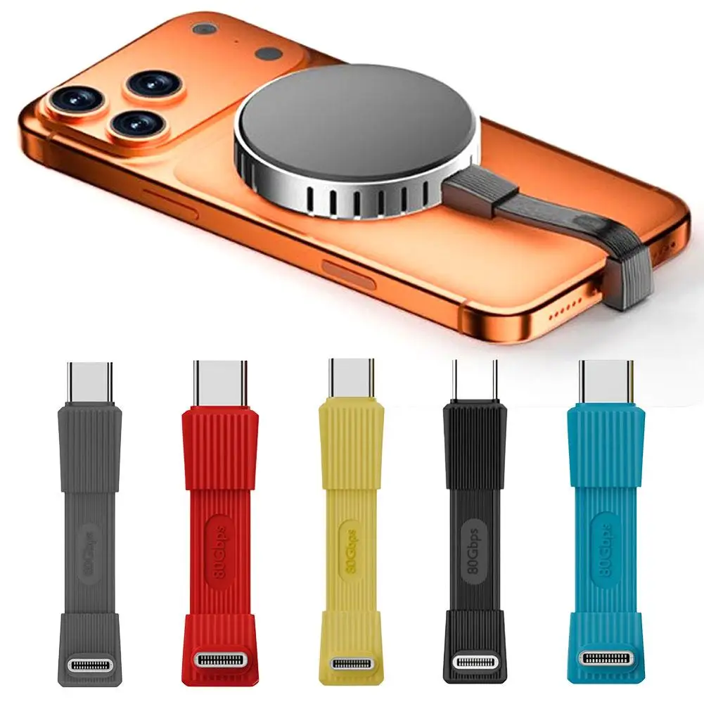 For Type-C Full-Function Portable Elbow Short Cable 240W Max Power Delivery (PD3.1 Standard, Supporting 48V/5A For Samsung