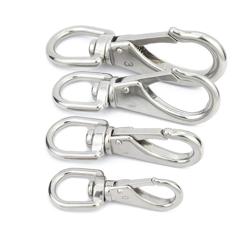 

Universal hook 304 stainless steel rotating ring chain buckle carabiner key spring buckle dog chain accessories connecting ring