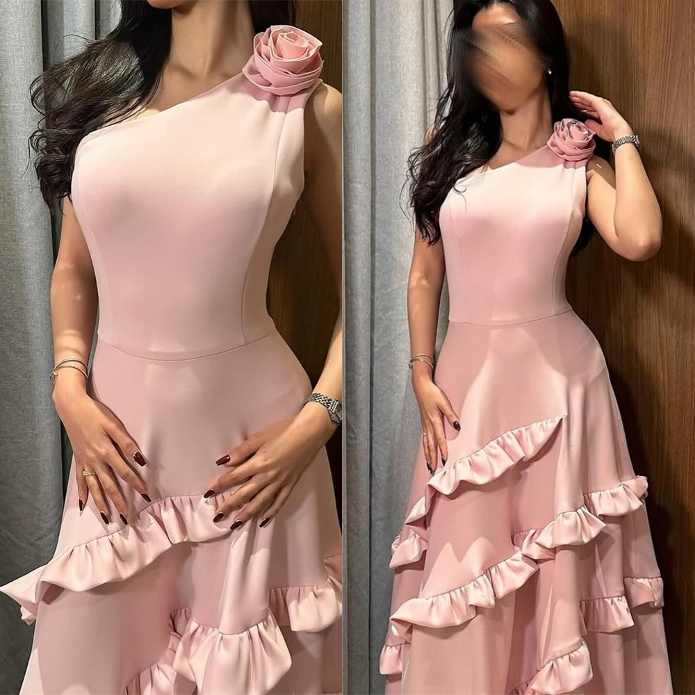 ที่กําหนดเองโมเดิร์นซาติน A-Line ชุดราตรีสง่างามหนึ่งไหล่ชุดราตรีแฟชั่นฉัตรชุดพิเศษ