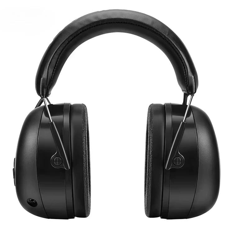 غطاء للأذنين آمن قابل للطي ومضاد للحد من الضوضاء مع غطاء للأذنين مزود بتقنية البلوتوث وخاصية إلغاء الضوضاء وعصابة رأس من الفولاذ المقاوم للصوت #1