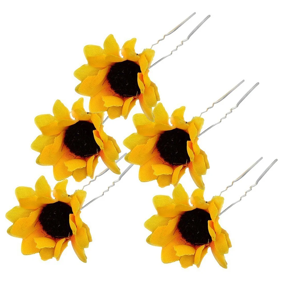 10 PCS Headgear Seaside Resort Hair Barrettes Daisy Flower Accessories for Women