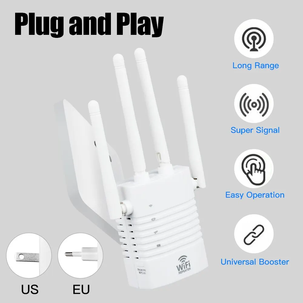 FENVI WiFi Repeater Wireless Booster 450Mbps High Antenna Network Amplifier Repeater SignalExtender Range Signal WiFi Repetidor