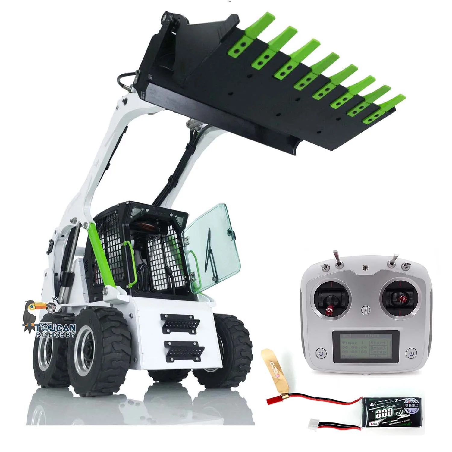 

Lesu 1/14 Metal Wheeled Skid-Steer Hydraulic RC Loader Aoue Lt5H I6S Radio Controller Ready To Run RC Car Models Thzh1279-SMT7