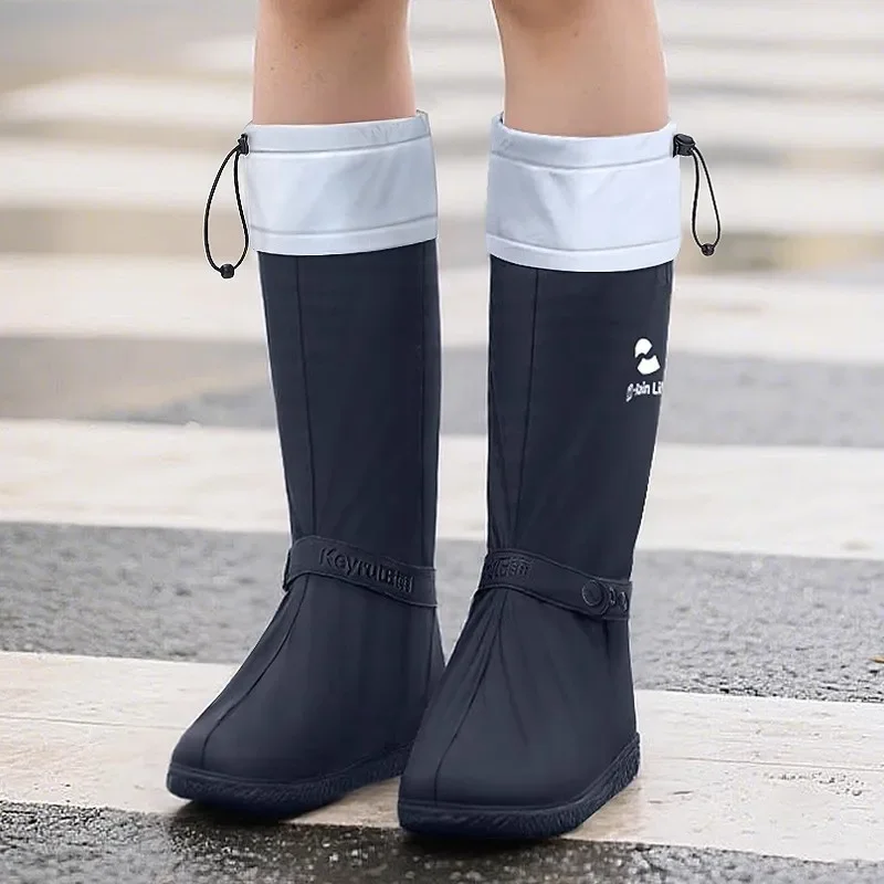 Men Rain Boots Hiking Waterproof Rain Shoe Covers Durable Shoe Covers Short Sleeve Rain Shoes Anti Slip High-Top Work Shoes