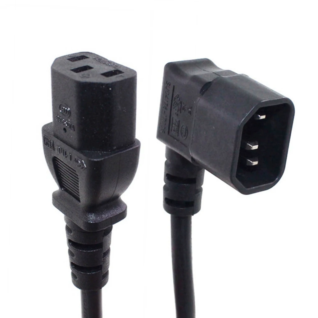 Right Angled Eextension for PDU UPS Cable IEC 320 C13 to C14 90 Degree Male to Female Power Adapter lead cord 2m 10PCS/lot