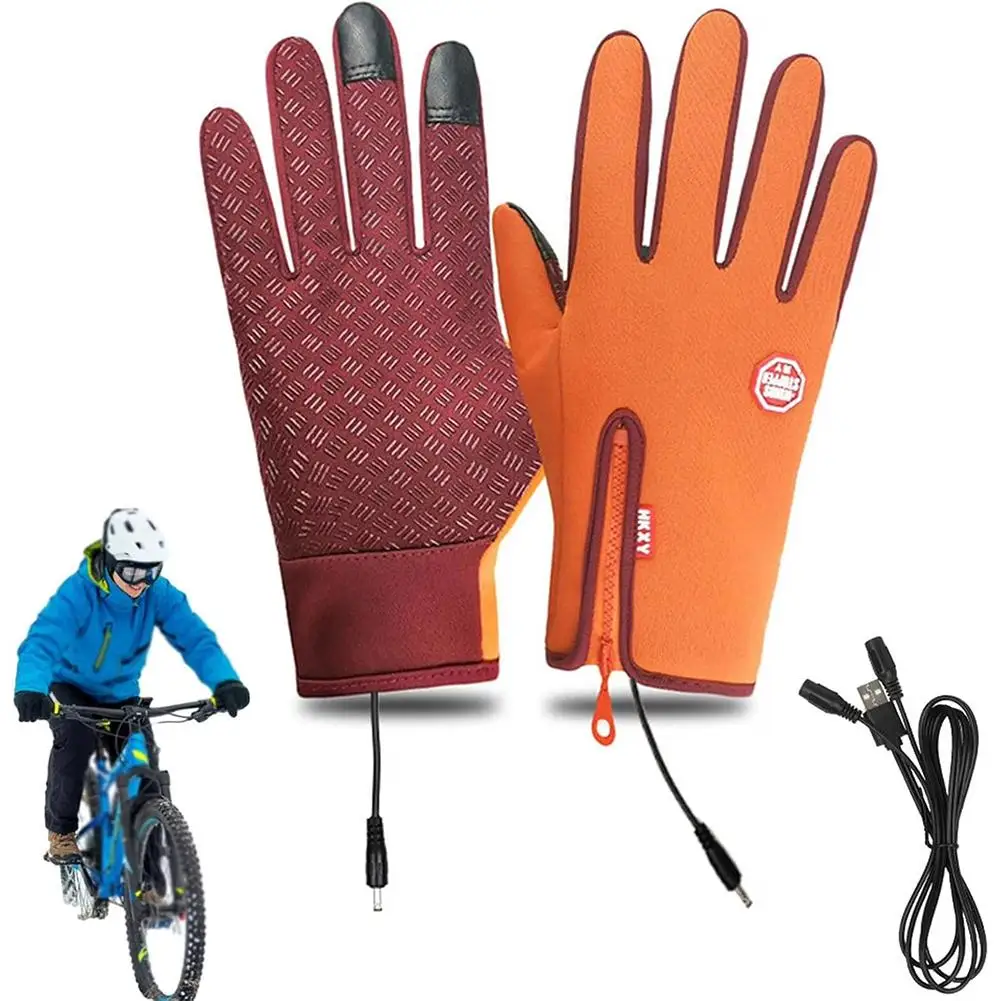Gants chauffants électriques d'hiver, pour cyclisme en plein air, conduite, écran tactile, antidérapants, pour moto, coupe-vent, résistants au froid, G3Q3