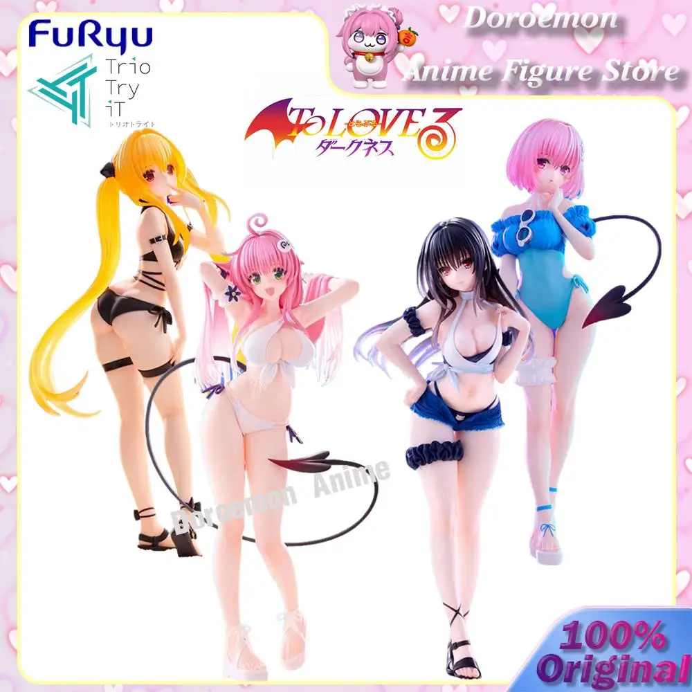 

Pre-Order Original Furyu Trio-Try-It Figure To Loveru Darkness Momo Kotegawa Yui Lala Konjiki No Yami Swimming Suit Beauty Gilrs