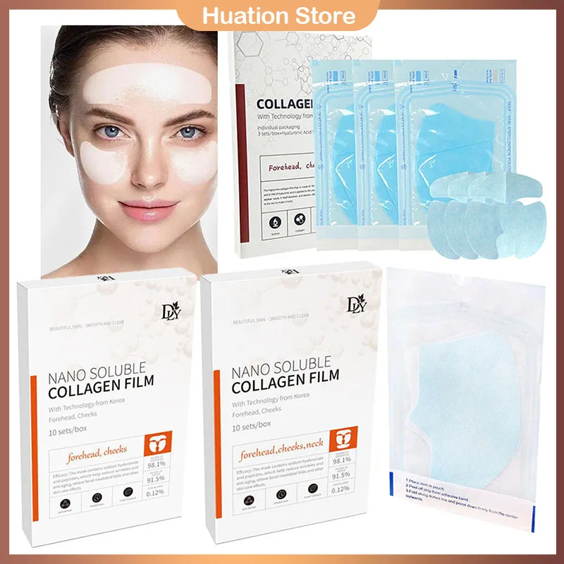 

Collagen Soluble Film Hydrolyzed Fade Fine Lines Moisturizing Mask Remove Dark Circles Firming Lifting Gel Korea Skin