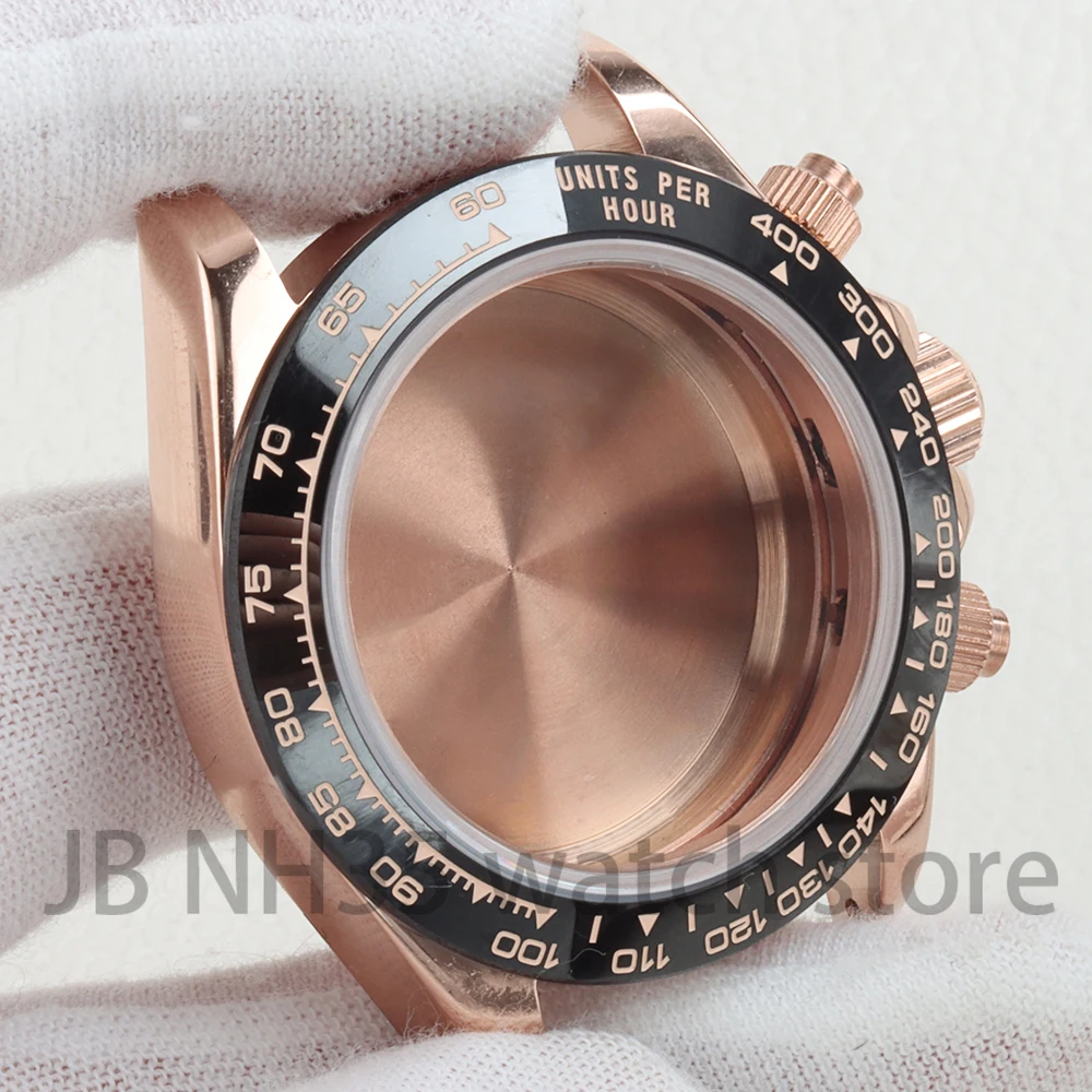 40MM Quartz Chronograph Stainless Steel Watch Case Sapphire Glass 100M Water-resistant For Seiko DAYTONA VK63 VK64 Movement view 3