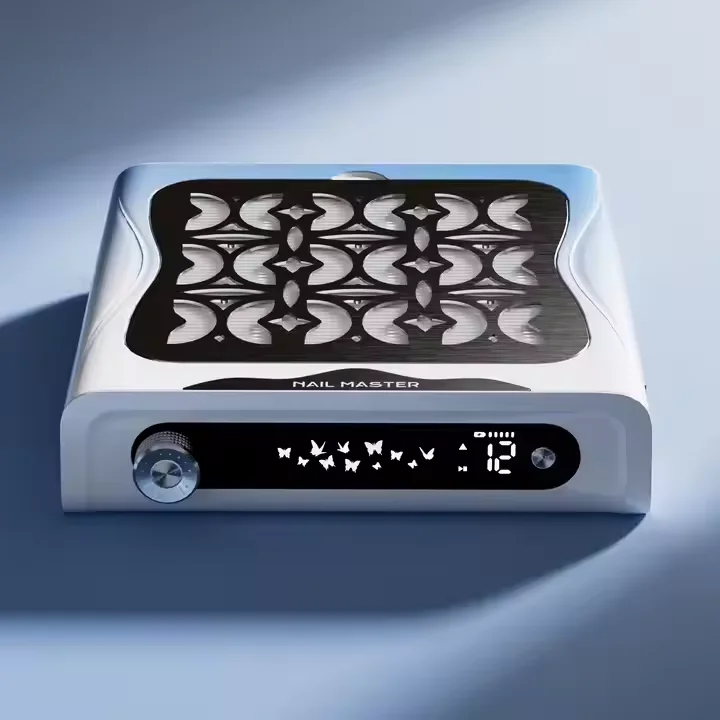 Professional 60W Nail Vacuum Cleaner 12 Levels Suction Cordless Nail Dust Collector 4000rpm Removable Low Noise Vacuum Extractor