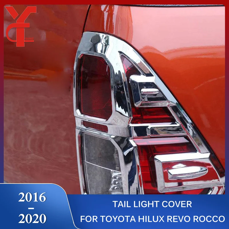 

2016-2020 ABS Chrome tail lights cover For Toyota Hilux Revo Rocco 2016 2017 2018 2019 2020 Hilux 2021 2022 4X2 car Accessories