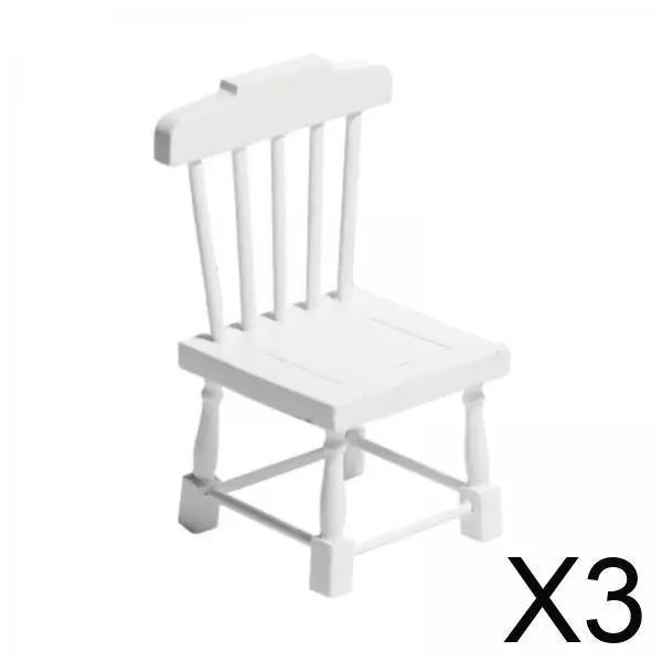 

3x 1/12 Scale Miniature Dollhouse Dining Table , Dolls House Furniture Sofa Couch, Wood Collection