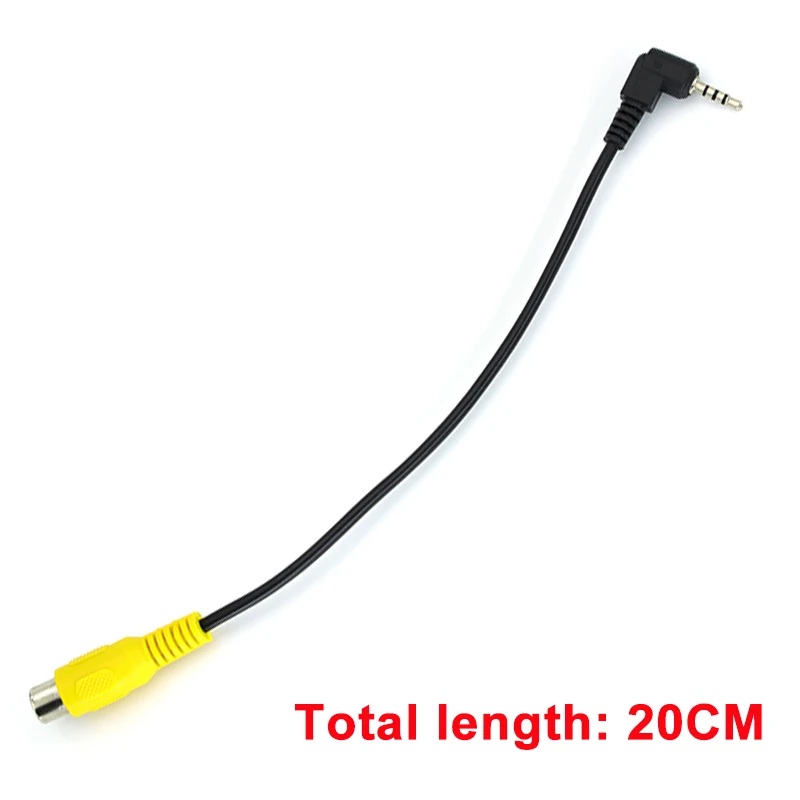 1pcs AV In Video Cable Adapter 2.5mm AV Jack Male Plug To RCA Female Adapter Cable for GPS and Rear Camera Converter Cable