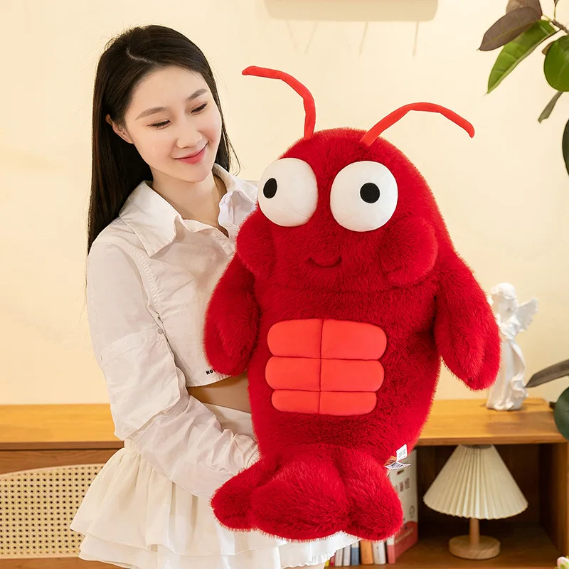 27/38CM New Simulation Belly Crayfish Doll Plush Toy Funny Pillow Party Stuffed Doll Soft Sofa Cushion Children's Birthday Toys