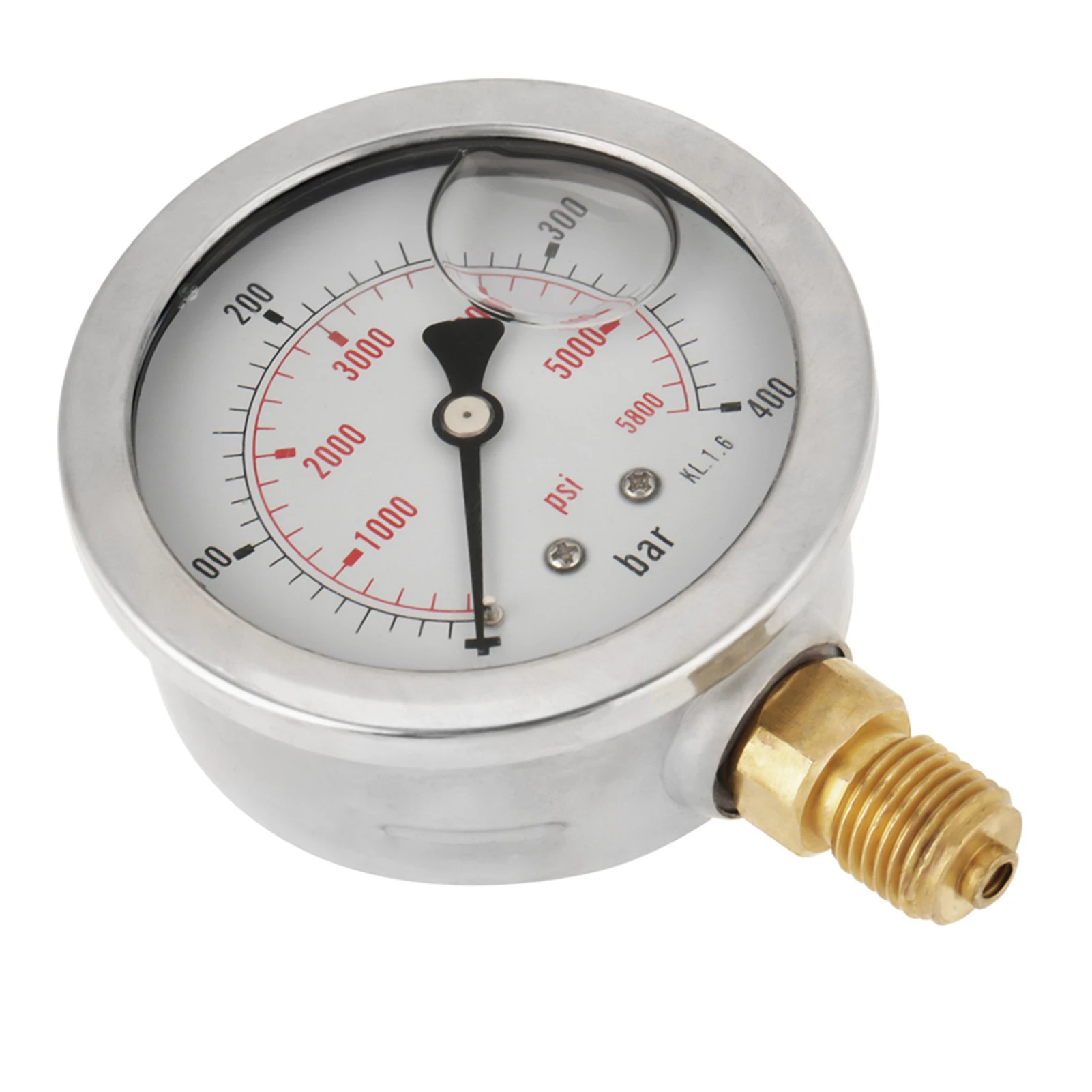 0‑400BAR 0‑5800PSI G1/4 68mm Dial Hydraulic Pressure Gauge Meter Air Pressure Gauge Hydraulic Gauge Manometer Pressure Gauge