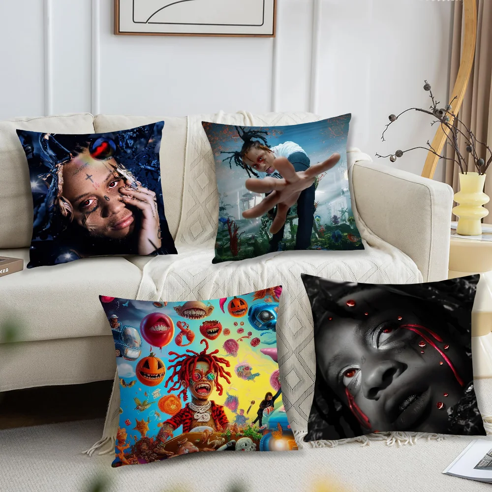 Rapper T-Trippie R-Reddss cushion cover Living Room Accent Couch Back Support Square Lounge Restful Nap Companion Pillow Case