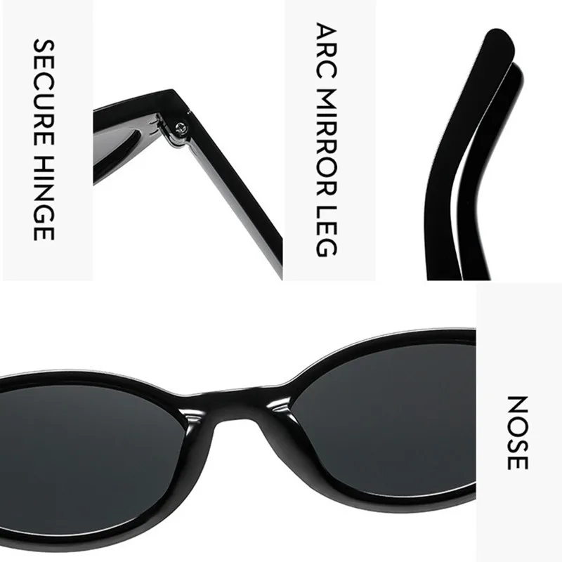 Fashionable Retro Women's Sunglasses Oval Eyeglass Frame Five Pointed Star Rivet Design 2026 Outdoor Vacation Sunscreen Glasses