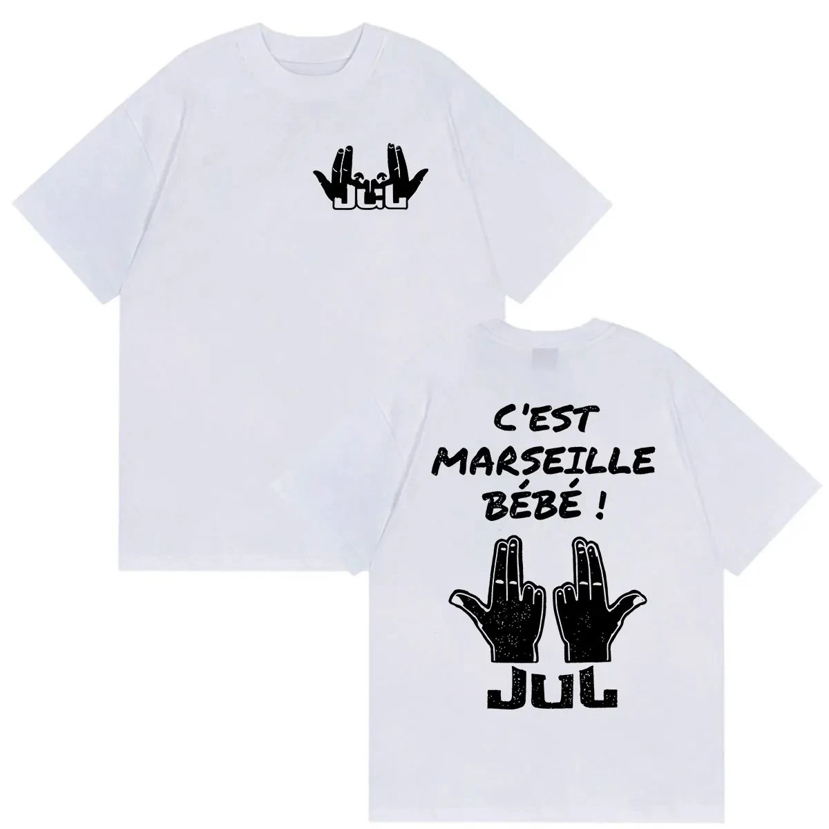 Sommermode Kurzarm-T-Shirt JUL C'est Marseille Bébé Album 2026 Print T-Shirts Unisex-Kleidung Lässige Baumwoll-Tops T-Shirts