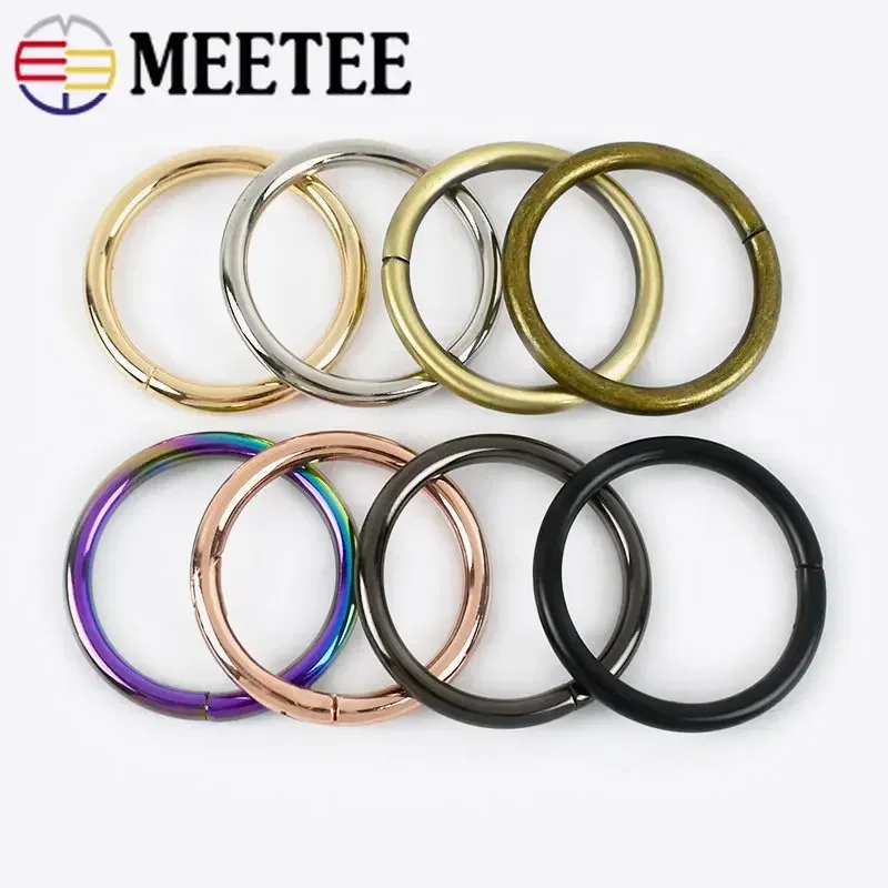 10Pcs Metal O Ring Buckles for Bag Strap Dog Collar Webbing Belt Buckle Clasp Handbag Chain Loops DIY Leather Craft Accessories