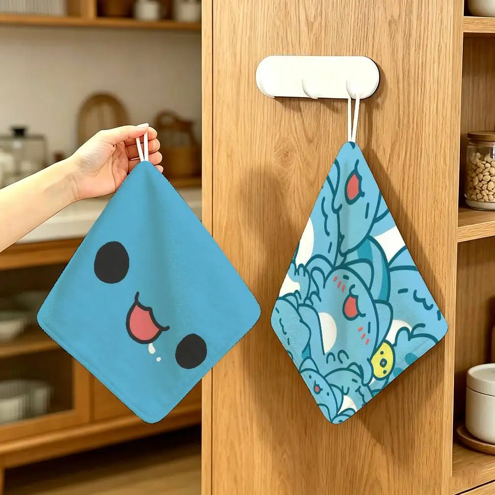 Cartoon B-Bugcat Capoo   Anime Polyester Hanging Kitchen Hand Towel Durable Wear Resistant  Versatile Use Throughout Home