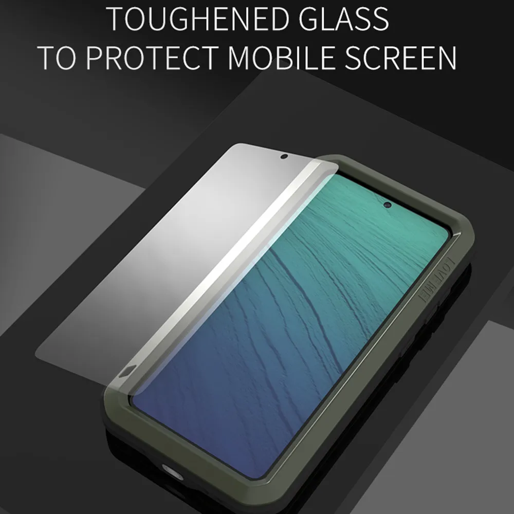 

Aluminum Powerful Metal Shockproof Case for Samsung S25 S24 S23 S22 S21 S20 Plus Note 20 Ultra Military Heavy Duty Hybrid Cover