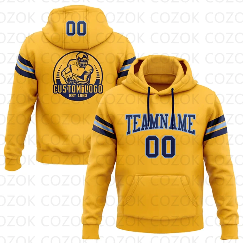 Customized Hoodie Yellow Black White Jersey 3D Printed  Unisex Pullovers Hoodie Casual Sweatshirts