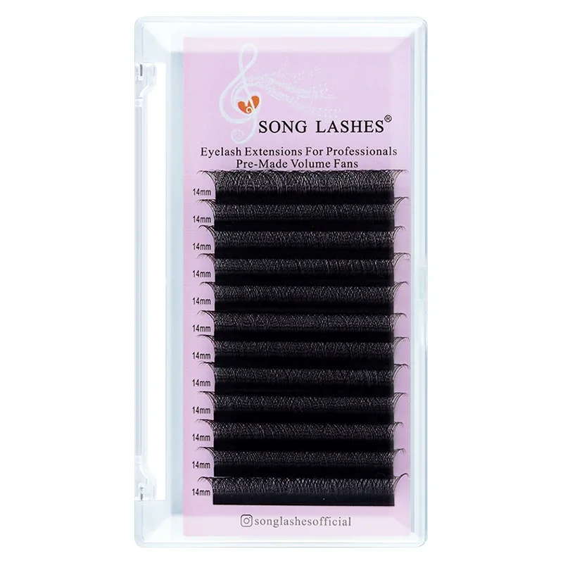 SONG LASHES High Quality W Shaped Eyelashes Extension 3D Premade Volume Fans 3 Tip C/D Curl Idividual Lash