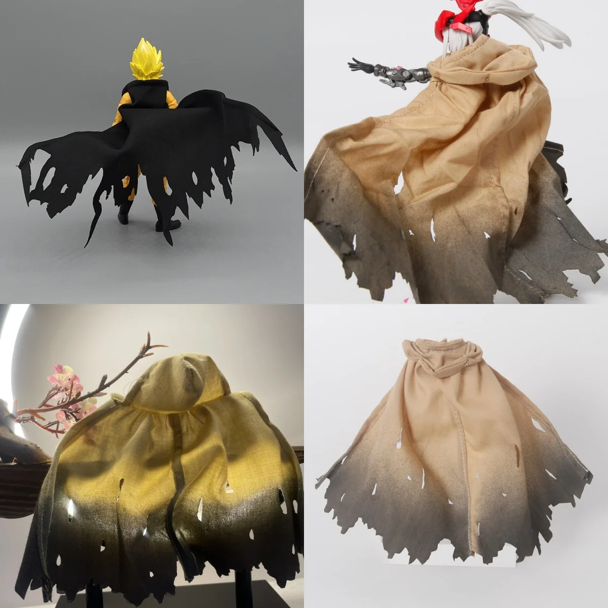 

1/12 весы мужской/женский солдат классические аксессуары аниме поврежденный универсальный плащ накидка со шляпой для 6-дюймовой экшн-фигурки модель игрушки