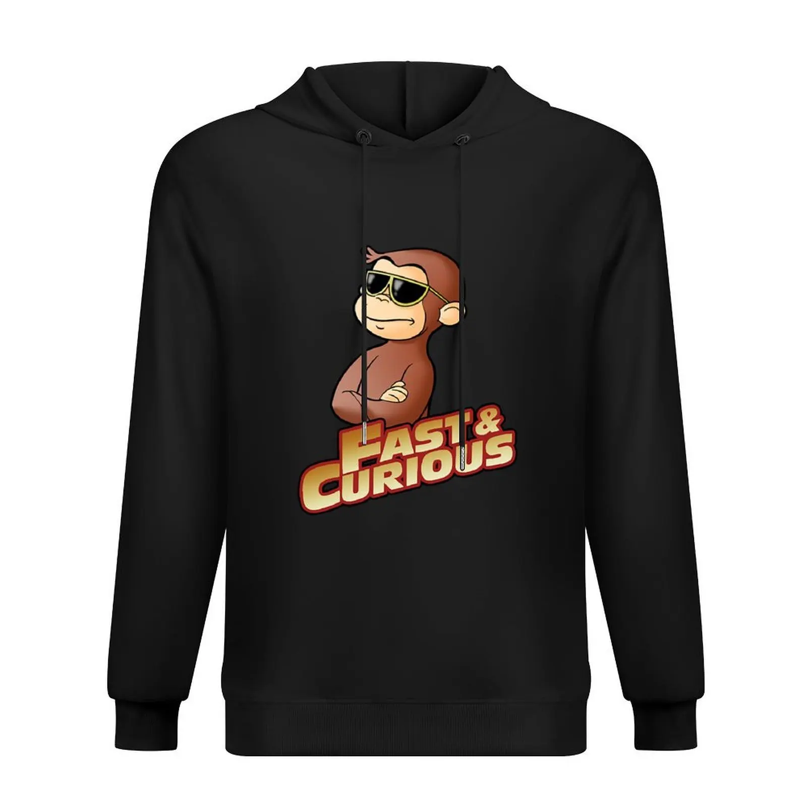 

Curious George FAST AND CURIOUS. Hoodie men's autumn clothes men wear autumn clothes for men hoodie