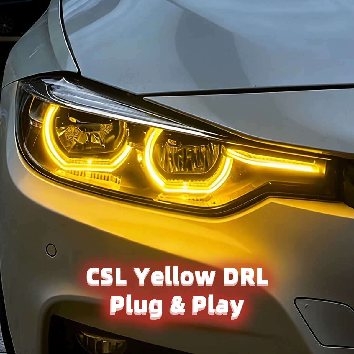 For BMW 3 Series F30 2013-2019 CSL Yellow LED DRL Module Plug and Play OEM Fit Daytime Running Light