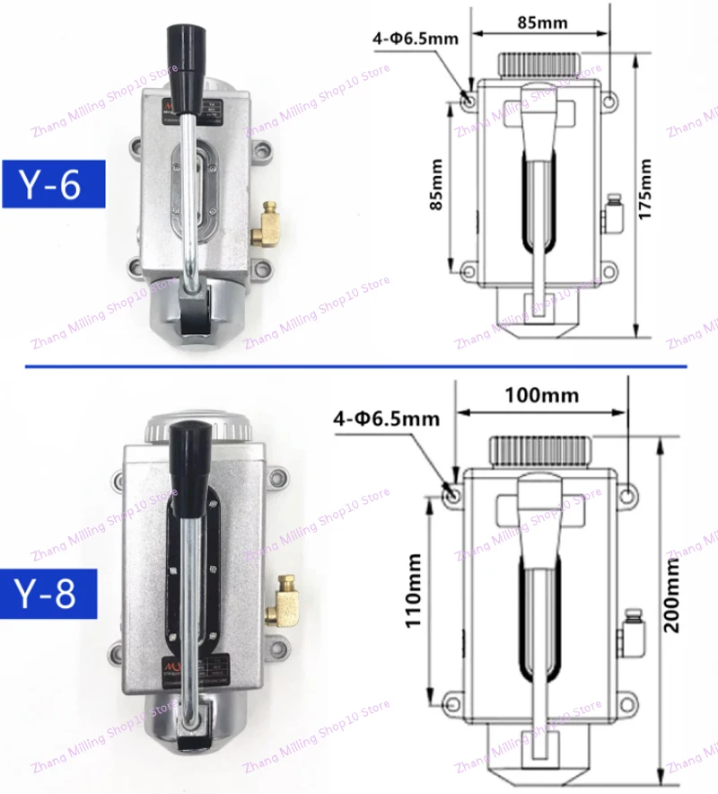 Imagem -04 - Bomba Manual Operada Manualmente Bomba de Óleo de Perfuração Fresadora Cnc y8 y6