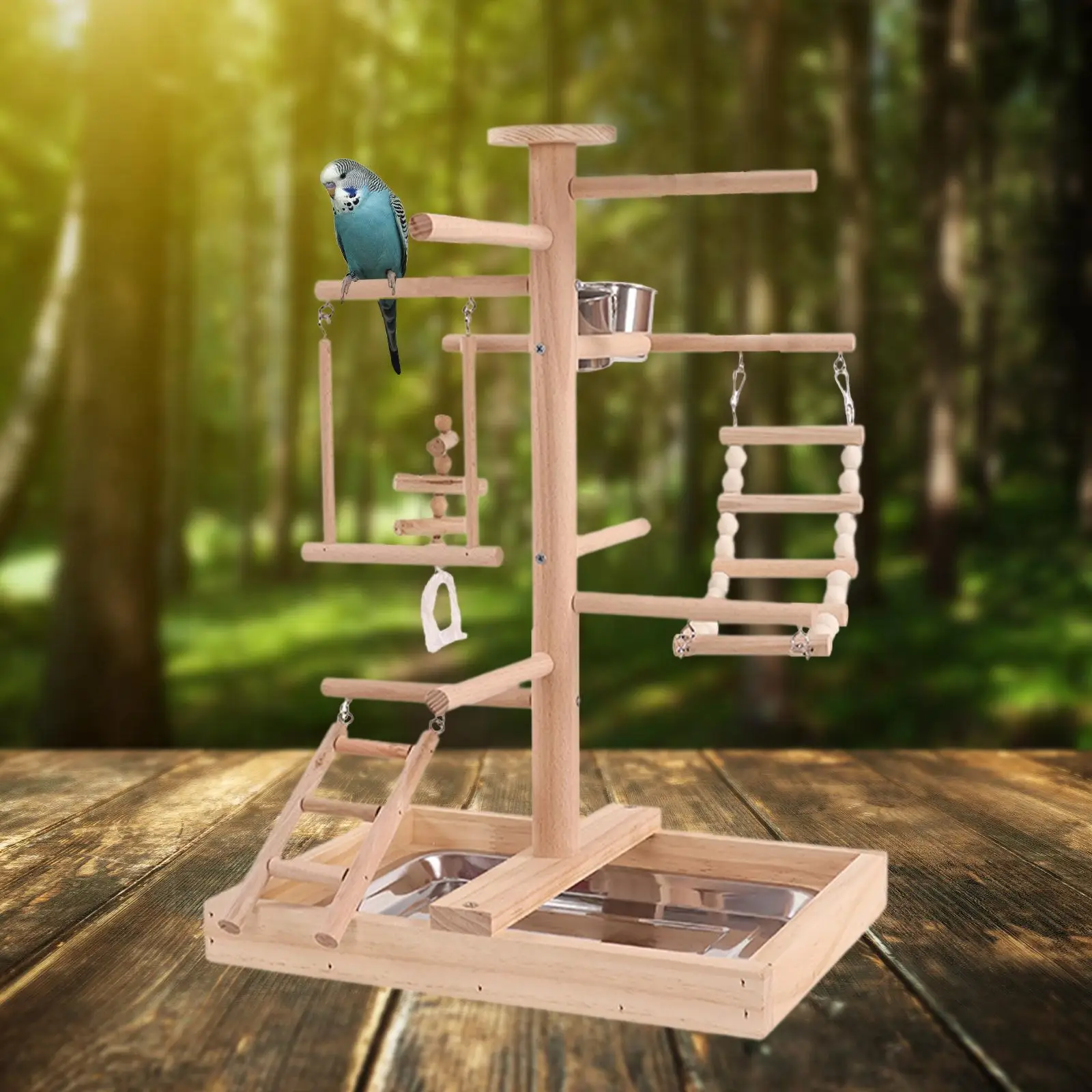 Pet Parrot Playstand Cage Accessory Platform Parrot Playground Lovebirds