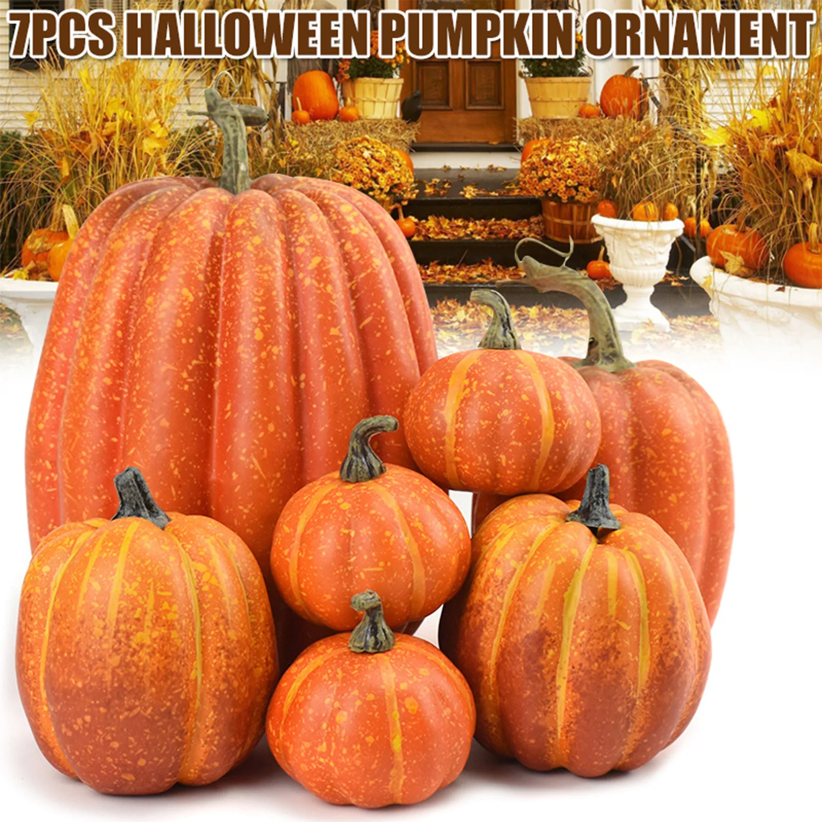 

Fake Foam Pumpkins for Halloween decorations Realistic Artificial Pumpkin Ornaments set for Festival Party Decor ship from usa