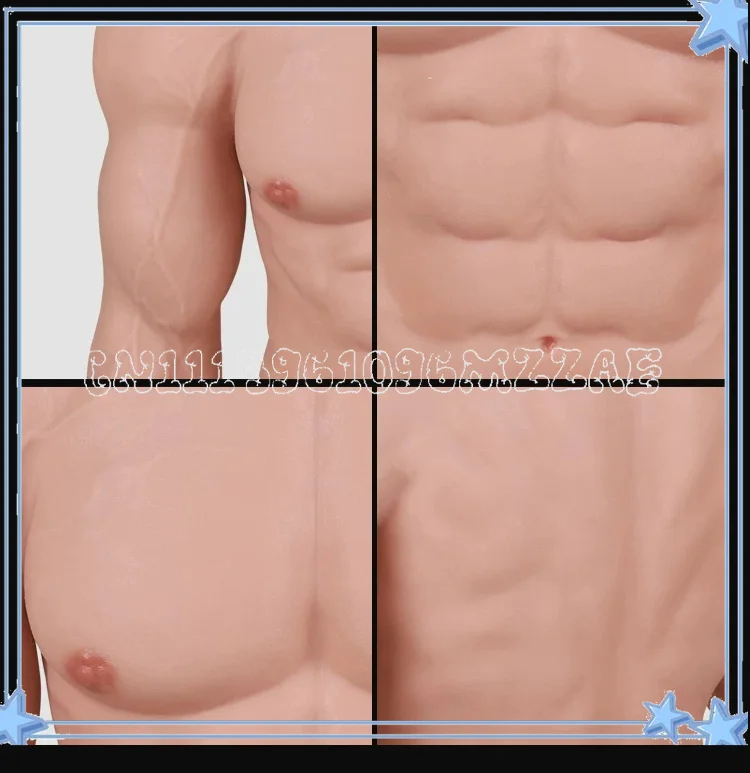 Muscle Clothing COS Silicone Simulation Chest Muscle COS Props Muscle Clothing Internet Celebrity Fake Abs