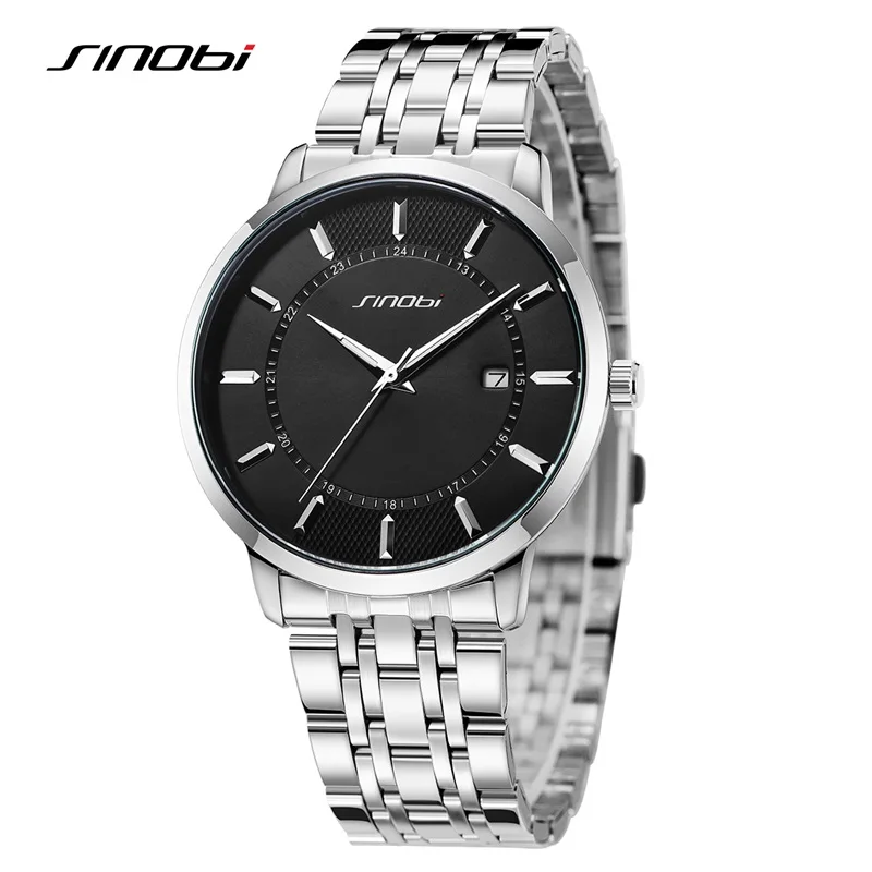 SINOBI Casual Style Men\'s Quartz watches Fashion Design Mans Wristwatches Original Calendar Male Gifts Clock Relogio Masculino