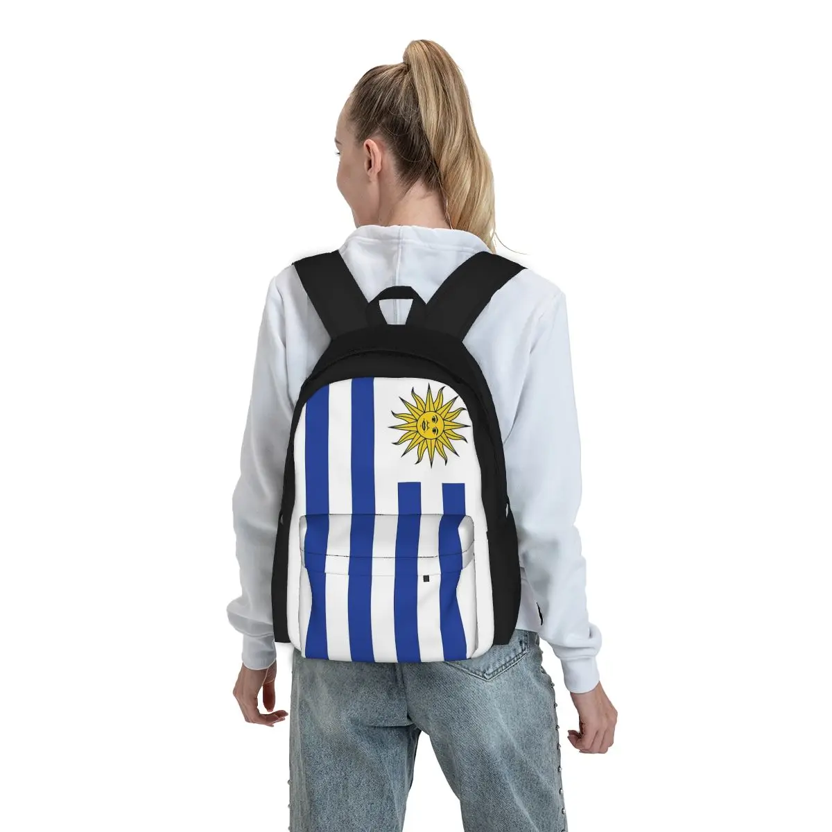 Mochila con bandera de Argentina para niños y niñas, morral escolar de dibujos animados, mochila de viaje, bolso de hombro