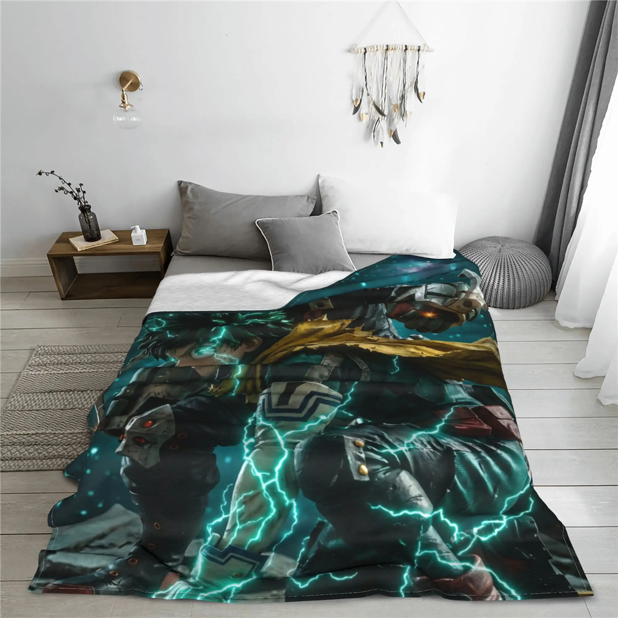 1PC Home Izuku Midoriya Blanket Throw Blanket  Novelty Warm Blanket All Season Gift