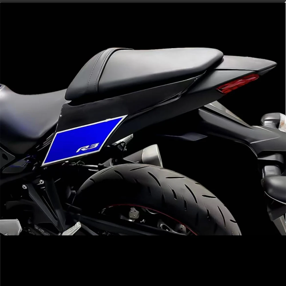 لياماها 2015-2023 ، 2021 ، 2022 ، 2023 جديد R3 الذيل الخلفي الجانب هدية أجزاء الدراجة النارية الأزرق نمط الجسم لوحة لوحة دليل الهواء #5