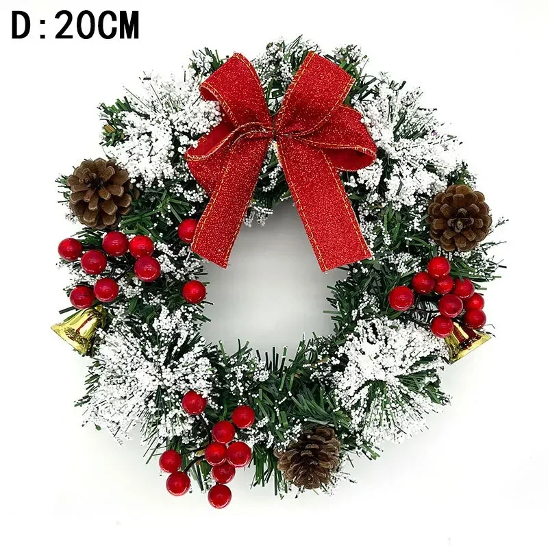 

20cm Classic Christmas Wreath Holiday Garland for The Door Hotel Shopping Mall Decor Christmas Tree Party Holiday Decor