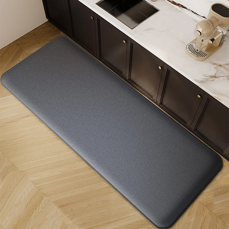 Thickened large size kitchen non-slip carpet flannel kitchen water and oil absorbent floor mat washable foot mat