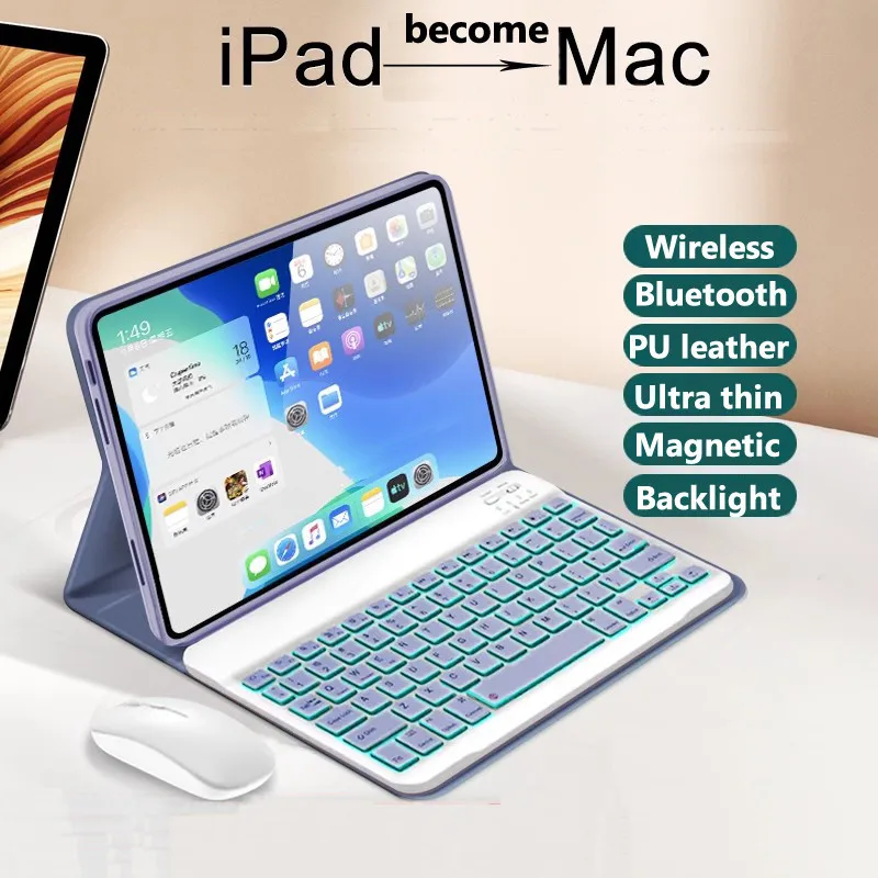 

Keyboard Case for Honor Pad X9 11.5" 2023 X8 10.1 X8 Pro 11.5 for Honor Pad X8 Lite 9.7 Inch Smart Magnetic Cover with Backlit