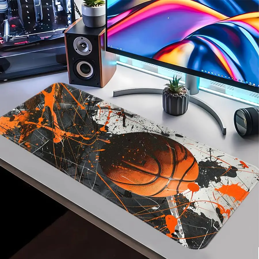 Grunge Basketball Mouse Pad Game Console Pad office Pad Computer Laptop Pad Keyboard Mouse Pad Desk accessories Waterproof