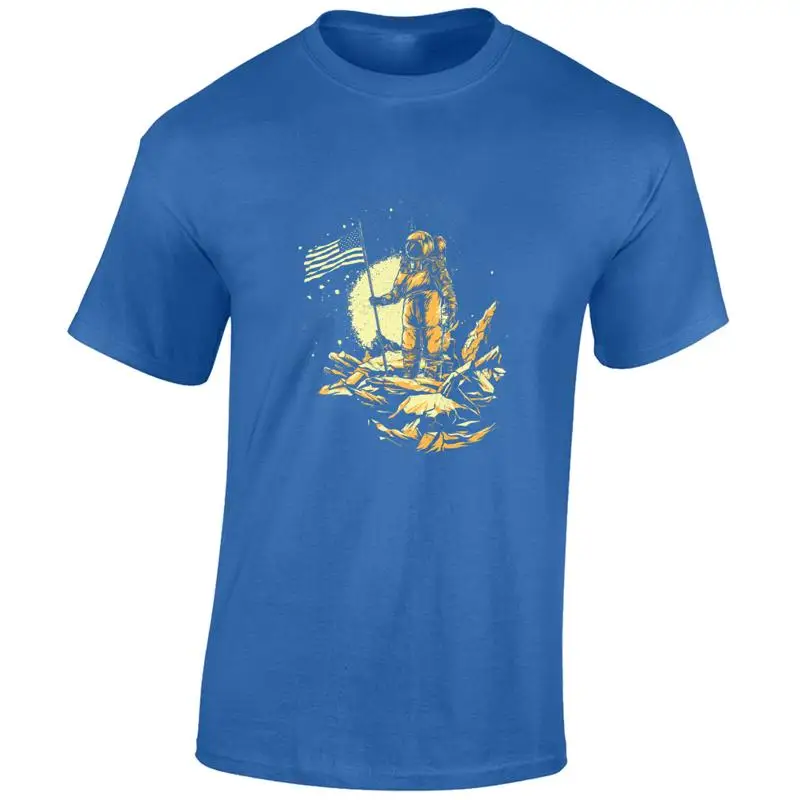 

МУЖСКАЯ ФУТБОЛКА THE AMERICAN ASTRONAUT SPACEMAN MOON COOL DESIGN МОДНЫЙ СМЕШНЫЙ ТОП