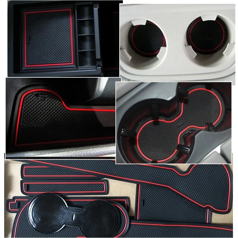 Anti-Slip Gate Slot Mat Rubber Coaster for Volkswagen Sharan 7N SEAT Alhambra 2011 - 2018 MK2 Accessories Sticker 2014 2016 2017