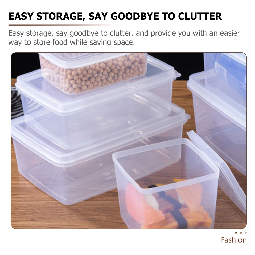 

6 Pcs Crisper Practical Kitchen Containers Freezer Organizer for Fridge Food Space-saving Bins Plastic Compact