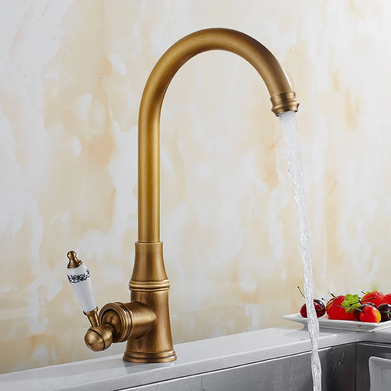 Tuqiu Kitchen Faucet 360 Swivel Rotating Sink Faucet Mixer Tap Fashion Brass Bink Faucet Copper Hot And cold Sink Tap